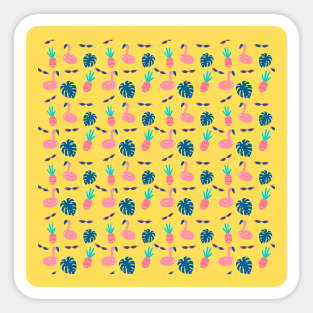 Flamingo Ananas Party Sticker